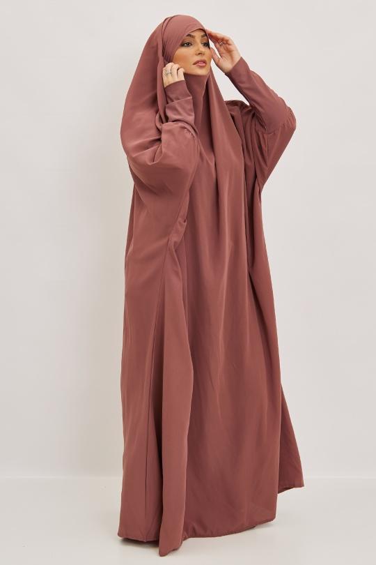 Abaya Femme Gris clair SILVER FASHION 7067 Efashion Paris