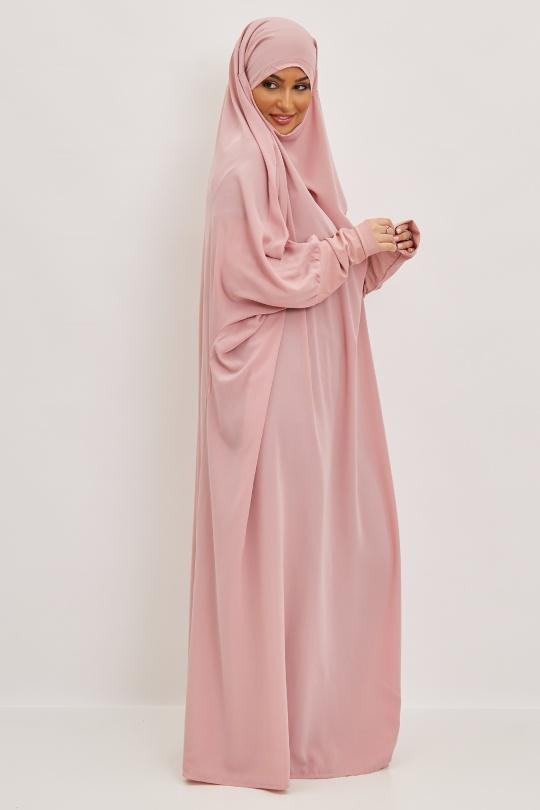 Abaya Femme Gris clair SILVER FASHION 7067 Efashion Paris