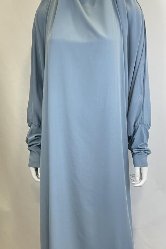Abaya Femme Gris clair SILVER FASHION 7067 Efashion Paris