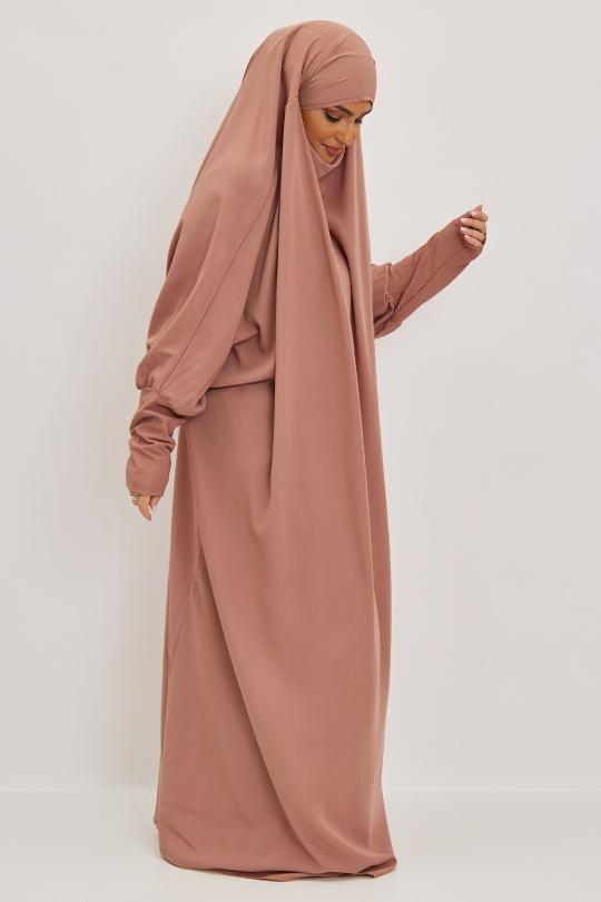 Abaya Femme Gris clair SILVER FASHION 7067 Efashion Paris