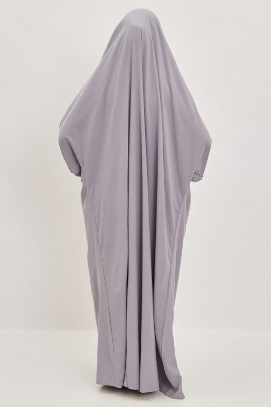 Abaya Femme Gris clair SILVER FASHION 7067 Efashion Paris