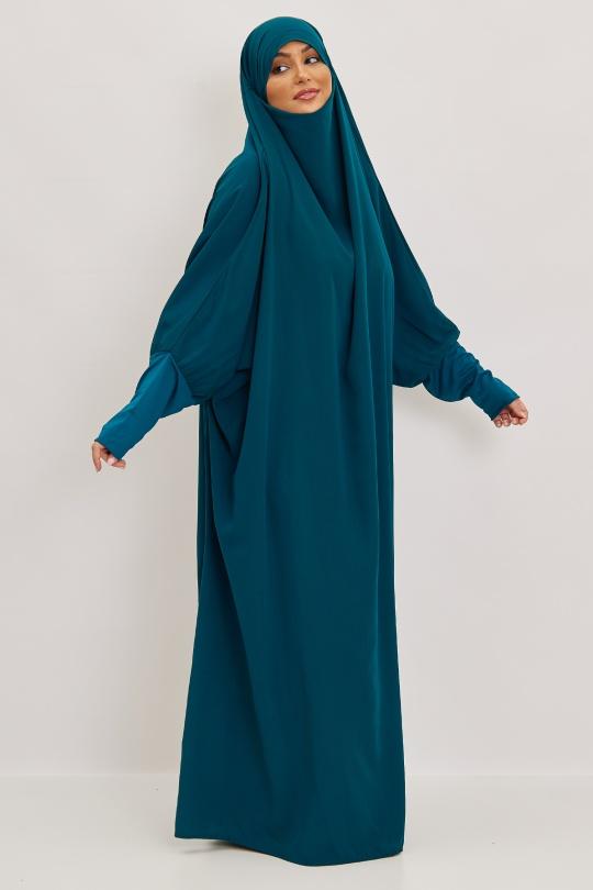 Abaya Femme Gris clair SILVER FASHION 7067 Efashion Paris