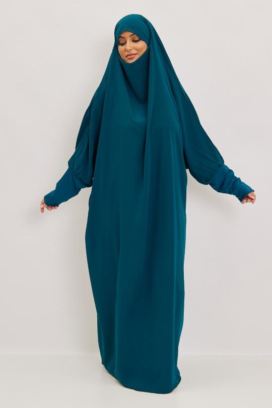 Abaya Femme Gris clair SILVER FASHION 7067 Efashion Paris