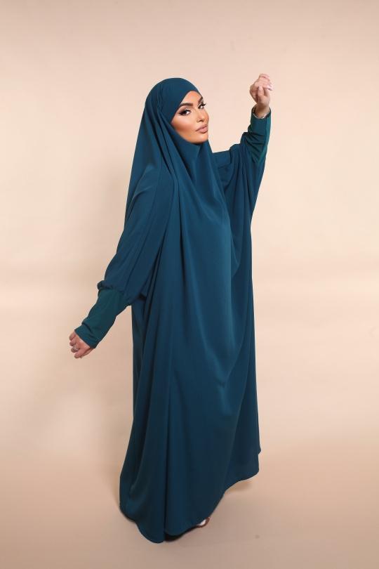 Abaya Femme Gris clair SILVER FASHION 7067 Efashion Paris