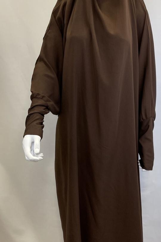 Abaya Femme Gris clair SILVER FASHION 7067 Efashion Paris