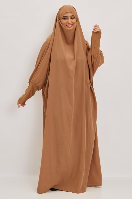 Abaya Femme Gris clair SILVER FASHION 7067 Efashion Paris