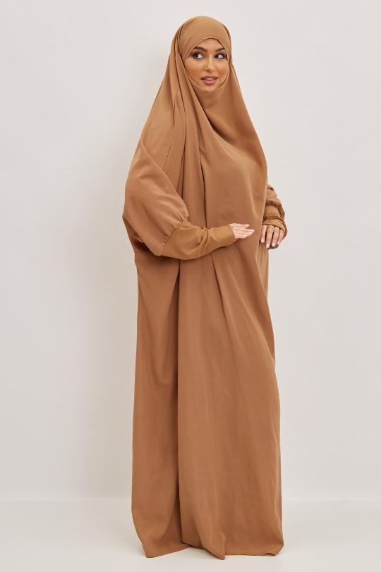 Abaya Femme Gris clair SILVER FASHION 7067 Efashion Paris