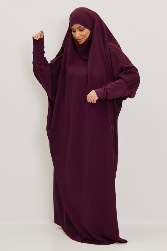 Abaya Femme Gris clair SILVER FASHION 7067 Efashion Paris