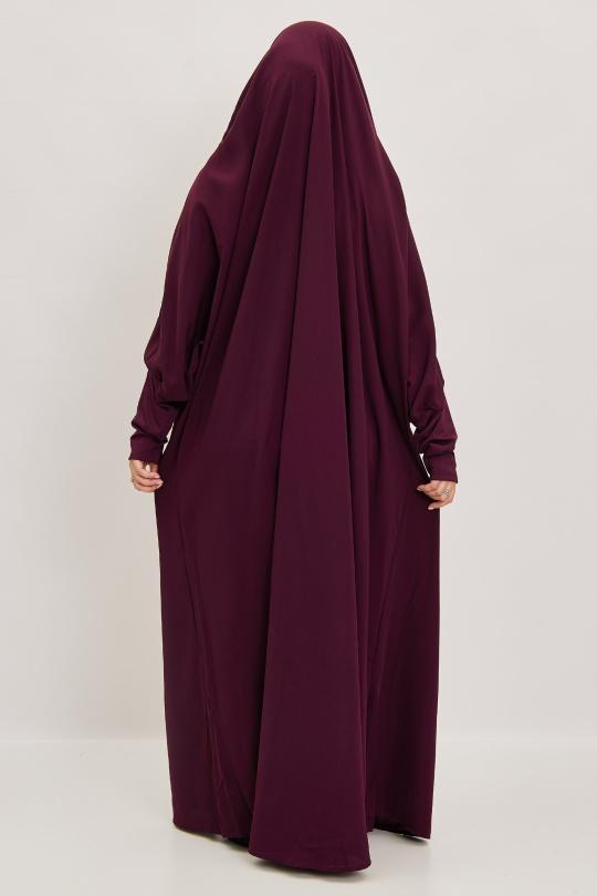 Abaya Femme Gris clair SILVER FASHION 7067 Efashion Paris