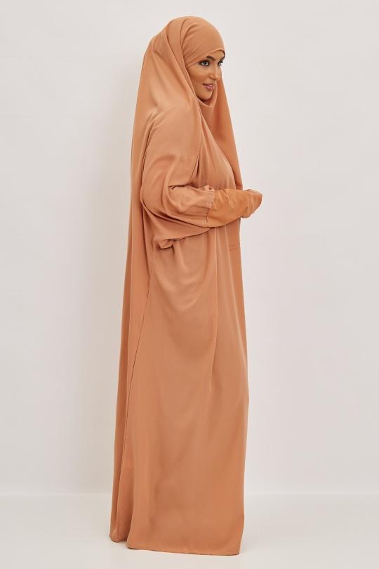 Abaya Femme Gris clair SILVER FASHION 7067 Efashion Paris