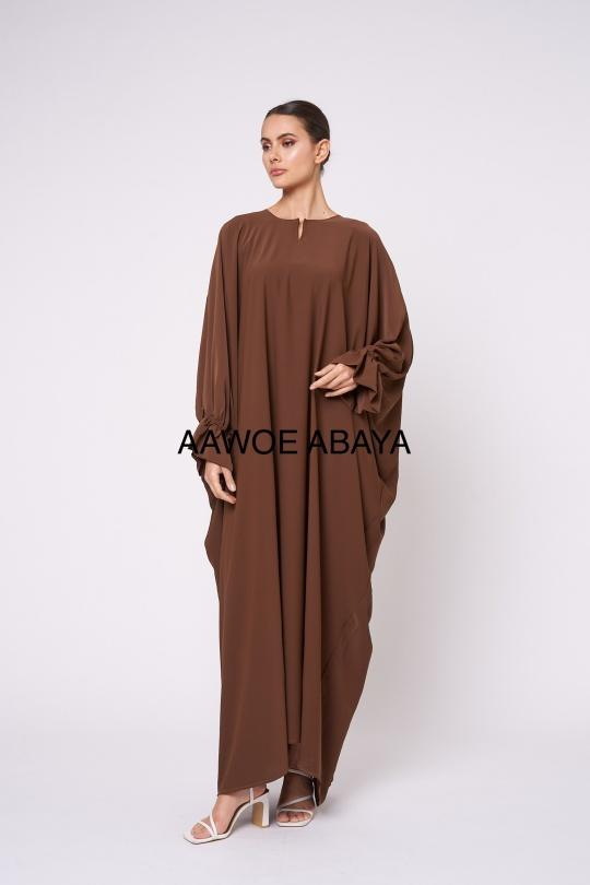 Abaya Femme Marron SILVER FASHION 2350 Efashion Paris
