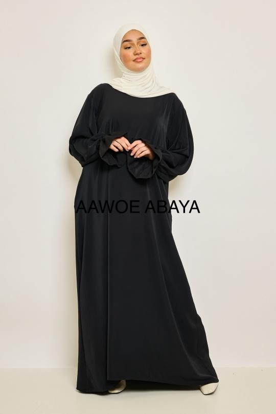Abaya Femme Noir SILVER FASHION 2332 Efashion Paris