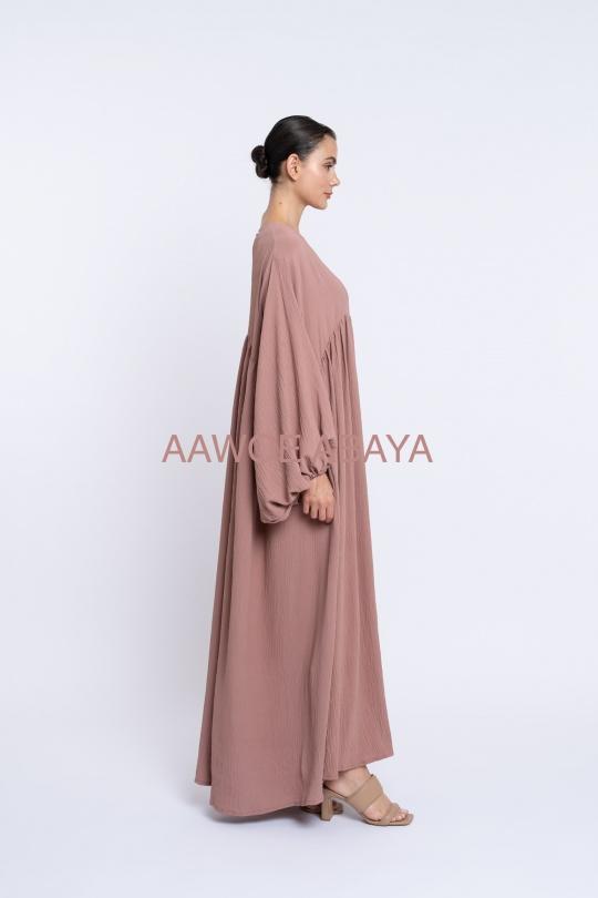 Abaya Femme Magenta SILVER FASHION 2338 Efashion Paris