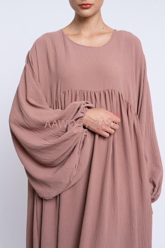 Abaya Femme Magenta SILVER FASHION 2338 Efashion Paris