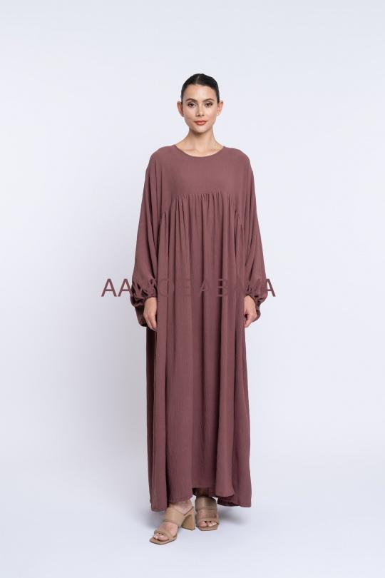 Abaya Femme Magenta SILVER FASHION 2338 Efashion Paris