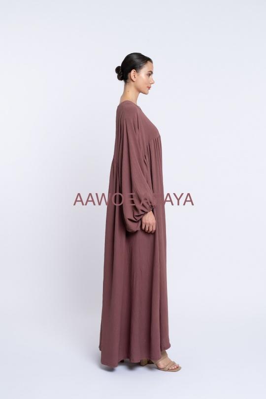 Abaya Femme Magenta SILVER FASHION 2338 Efashion Paris