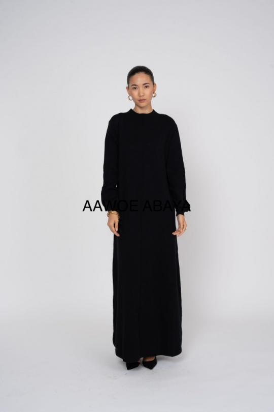 Abaya Femme Noir SILVER FASHION T2037 Efashion Paris