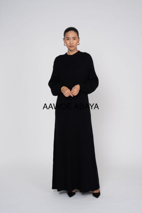 Abaya Femme Noir SILVER FASHION T2046 Efashion Paris