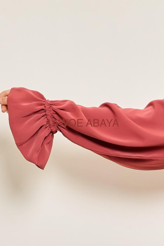 Abaya Femme Rose corail SILVER FASHION 2332 Efashion Paris