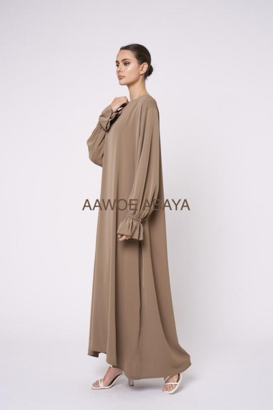 Abaya Femme Rose corail SILVER FASHION 2332 Efashion Paris
