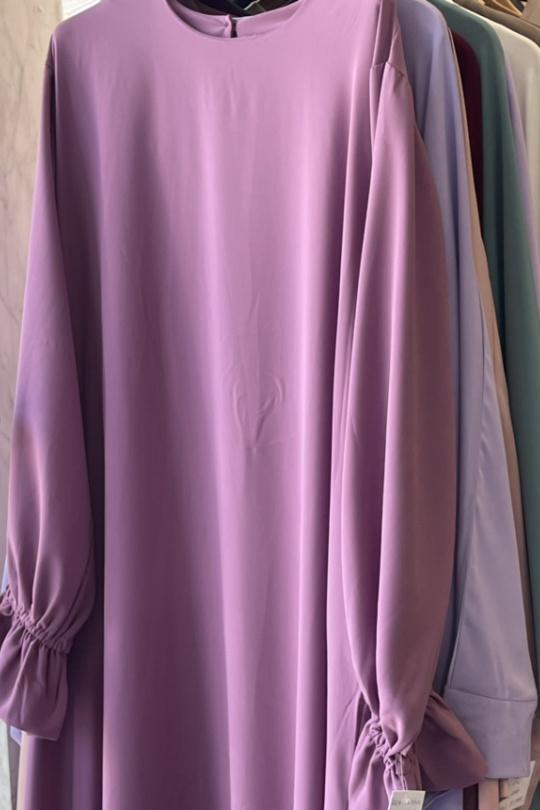 Abaya Femme Rose corail SILVER FASHION 2332 Efashion Paris