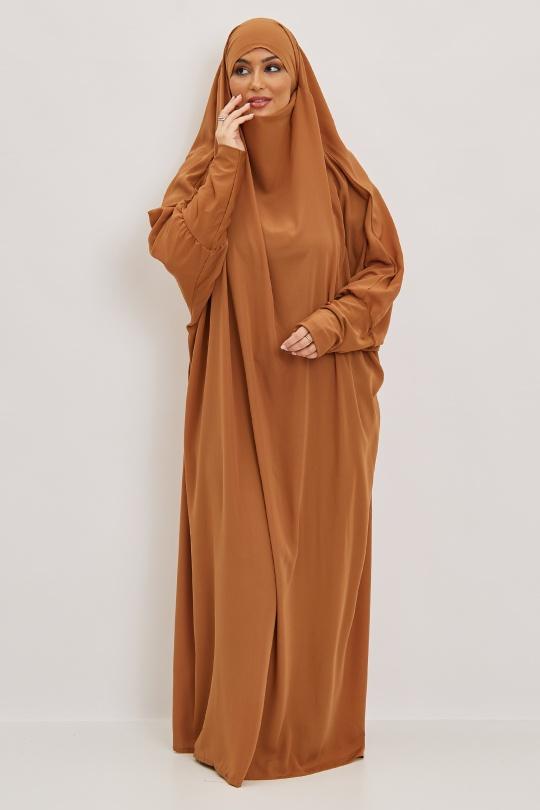 Abaya Femme Gris clair SILVER FASHION 7067 Efashion Paris