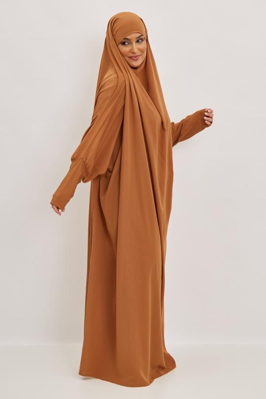 Abaya Femme Gris clair SILVER FASHION 7067 Efashion Paris