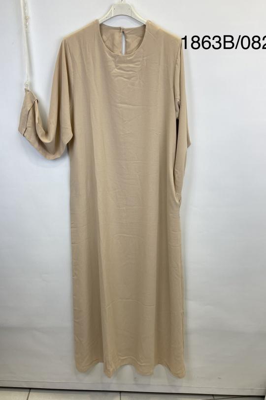 Abaya Femme Rouge bordeaux SILVER FASHION 1863B Efashion Paris