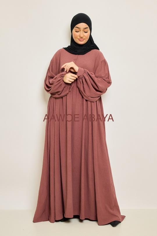 Abaya Femme Vieux rose SILVER FASHION 2607 Efashion Paris
