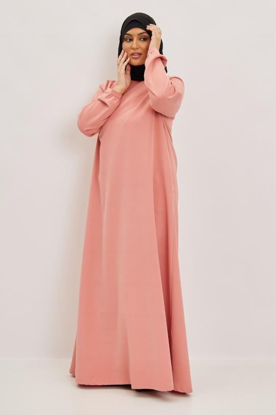 Abaya Femme Saumon SILVER FASHION 2112 Efashion Paris