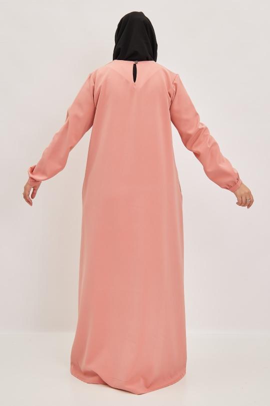 Abaya Femme Saumon SILVER FASHION 2112 Efashion Paris