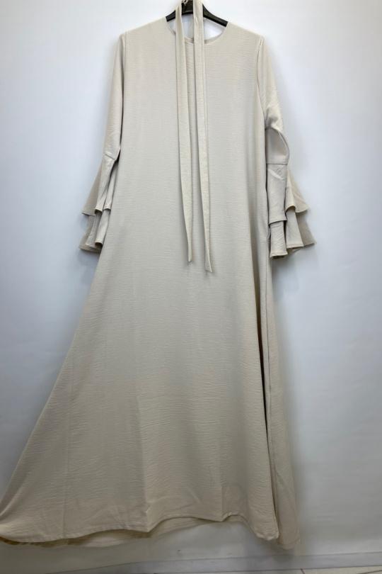 Abaya Femme Taupe SILVER FASHION 1810B Efashion Paris