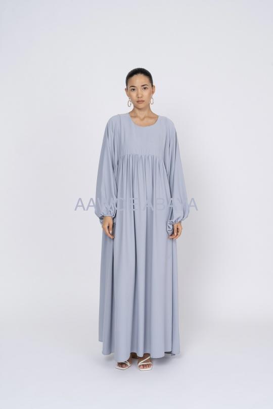 Abaya Femme Gris SILVER FASHION 3001 Efashion Paris