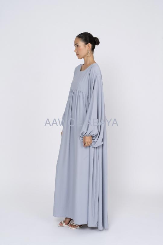 Abaya Femme Gris SILVER FASHION 3001 Efashion Paris