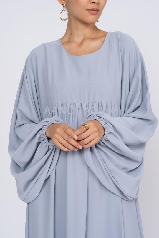 Abaya Femme Gris SILVER FASHION 3001 Efashion Paris