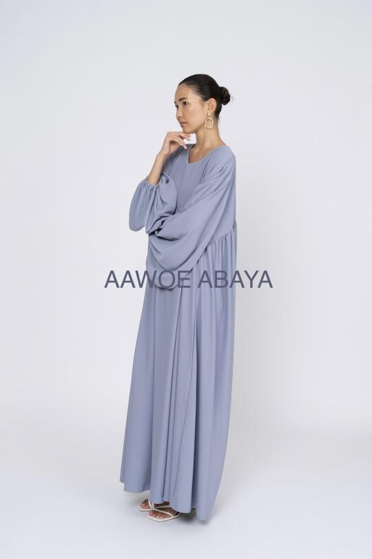 Abaya Femme Gris SILVER FASHION 3001 Efashion Paris