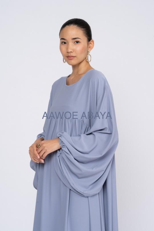 Abaya Femme Gris SILVER FASHION 3001 Efashion Paris