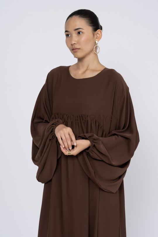 Abaya Femme Gris SILVER FASHION 3001 Efashion Paris