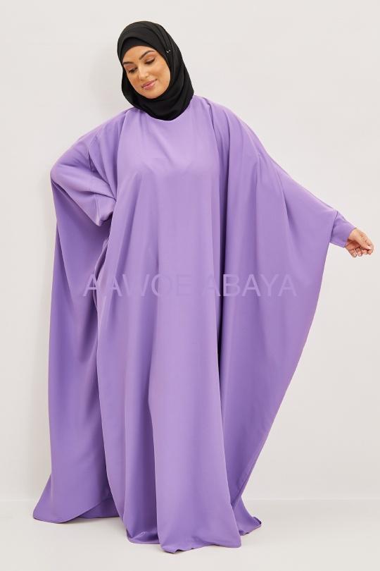 Abaya Femme Lavande SILVER FASHION 6176 Efashion Paris