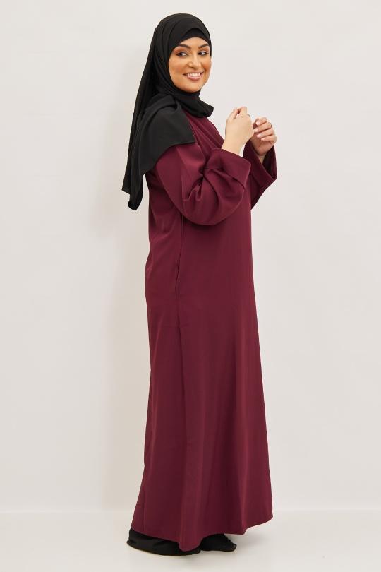 Abaya Femme Prune SILVER FASHION 7751 Efashion Paris