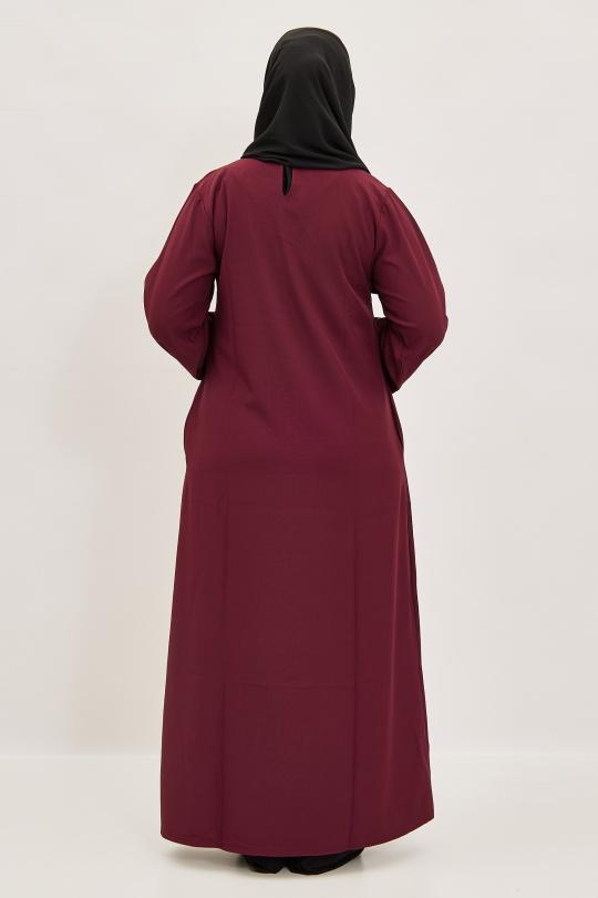 Abaya Femme Prune SILVER FASHION 7751 Efashion Paris
