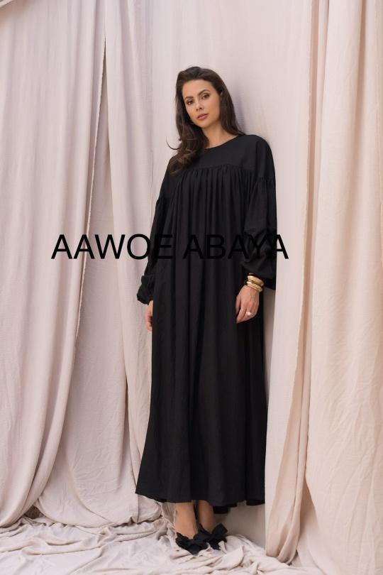 Abaya Femme Noir SILVER FASHION 2421 Efashion Paris