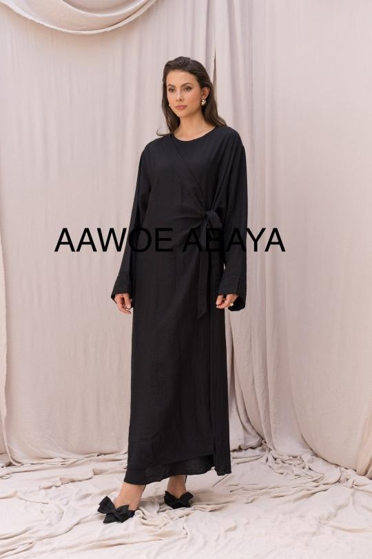 Abaya Femme Noir SILVER FASHION 2421 Efashion Paris
