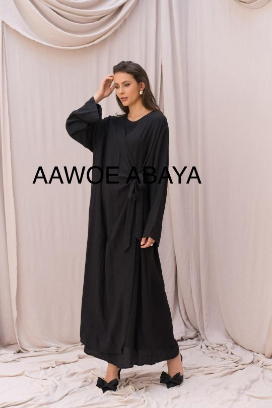 Abaya Femme Noir SILVER FASHION 2421 Efashion Paris