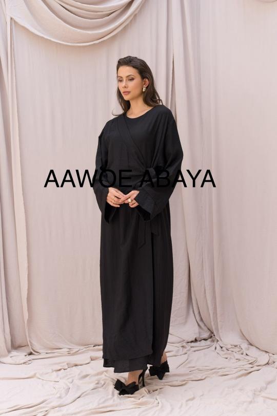 Abaya Femme Noir SILVER FASHION 2421 Efashion Paris