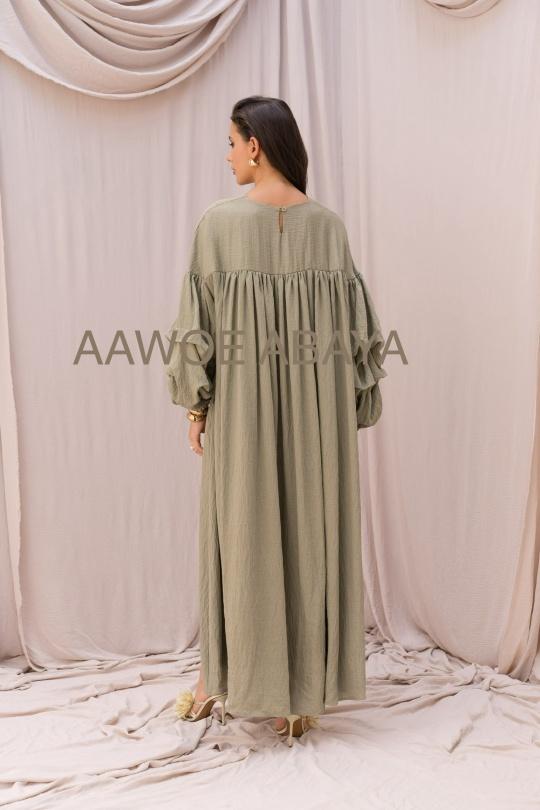 Abaya Femme Kaki clair SILVER FASHION 2433 Efashion Paris