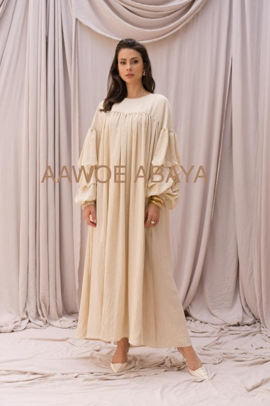 Abaya Femme Kaki clair SILVER FASHION 2433 Efashion Paris