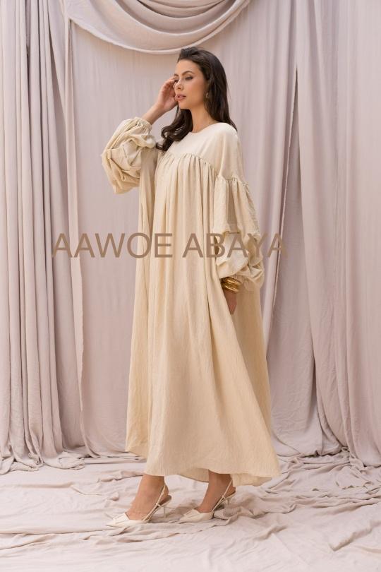 Abaya Femme Kaki clair SILVER FASHION 2433 Efashion Paris