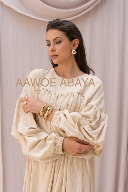 Abaya Femme Kaki clair SILVER FASHION 2433 Efashion Paris