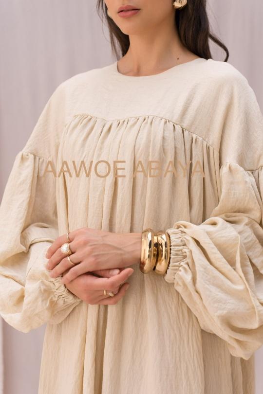 Abaya Femme Kaki clair SILVER FASHION 2433 Efashion Paris